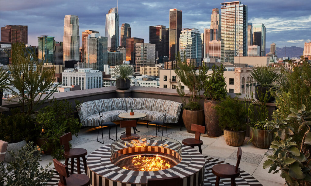 Firepit - Proper Hotel Downtown LA - Holidays to California