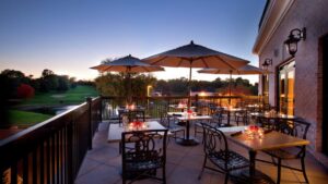 Outdoor Patio at Night Doubletree Lancaster Pennsylvania